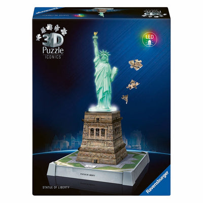 Ravensburger Puzzle 3D Icons Statue de la Liberté - avec lumière - 128 pcs.