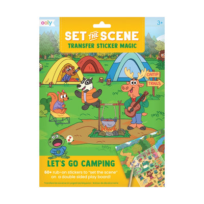 Ooly - plantez le décor - autocollants de transfert - allons camper