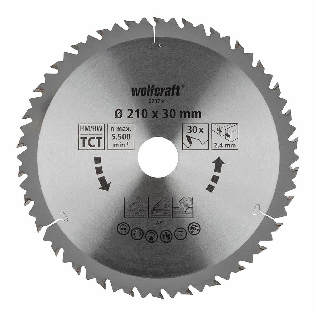 Wolfcraft - lame de scie circulaire 210x30mm - 30 dents - pour scie circulaire - hm, série marron - 6737000