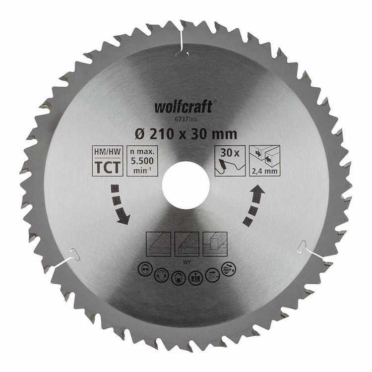 Wolfcraft - lame de scie circulaire 210x30mm - 30 dents - pour scie circulaire - hm, série marron - 6737000