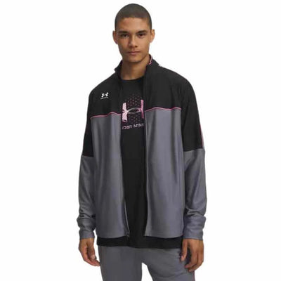 Under Armour M Challenger Track Jacket-Gris Pull de sport pour homme - Gris Titan - Noir - Blanc
