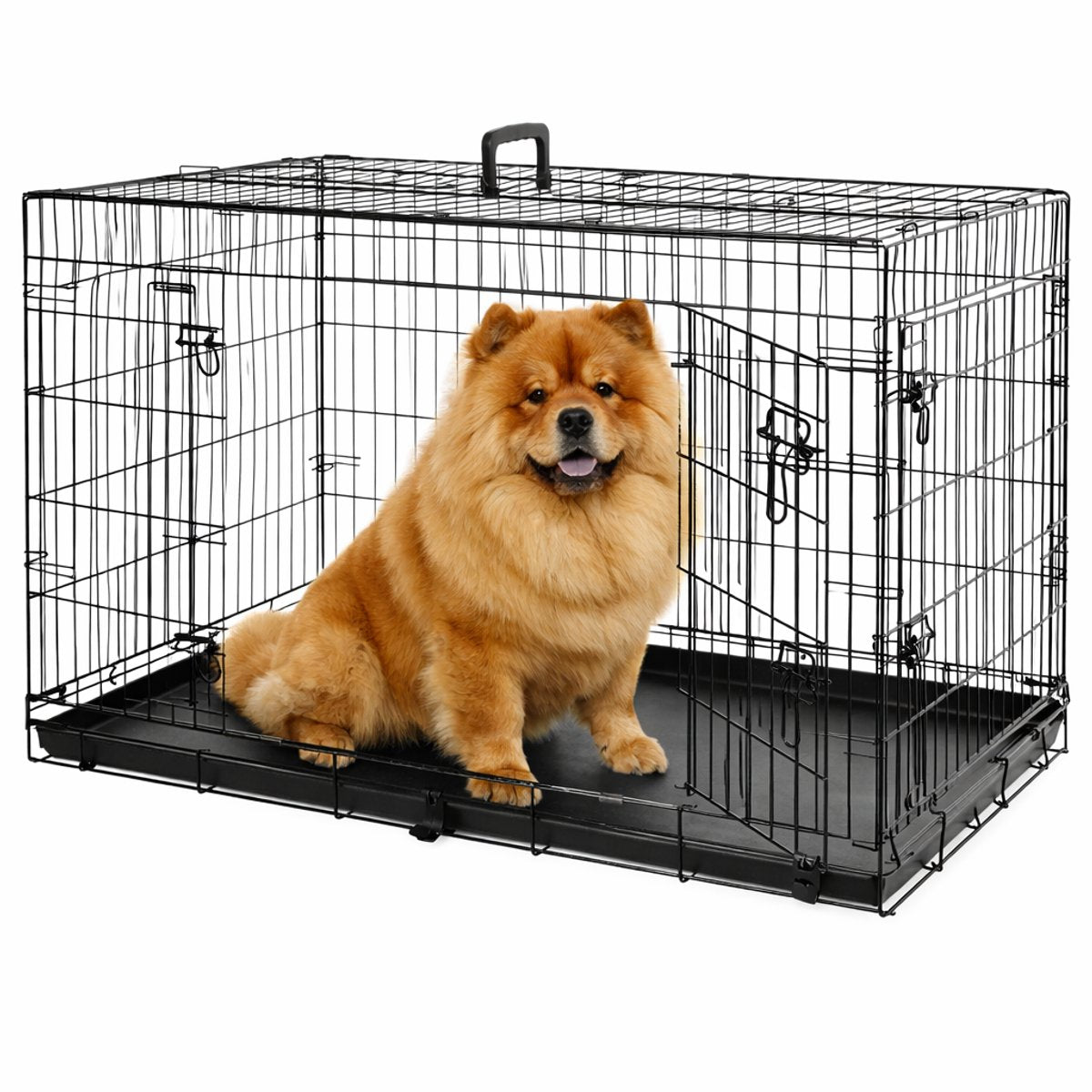 Flamingo Flamingo Wire Cage avec porte coulissante Mezo XL 70x109x77 cm noir