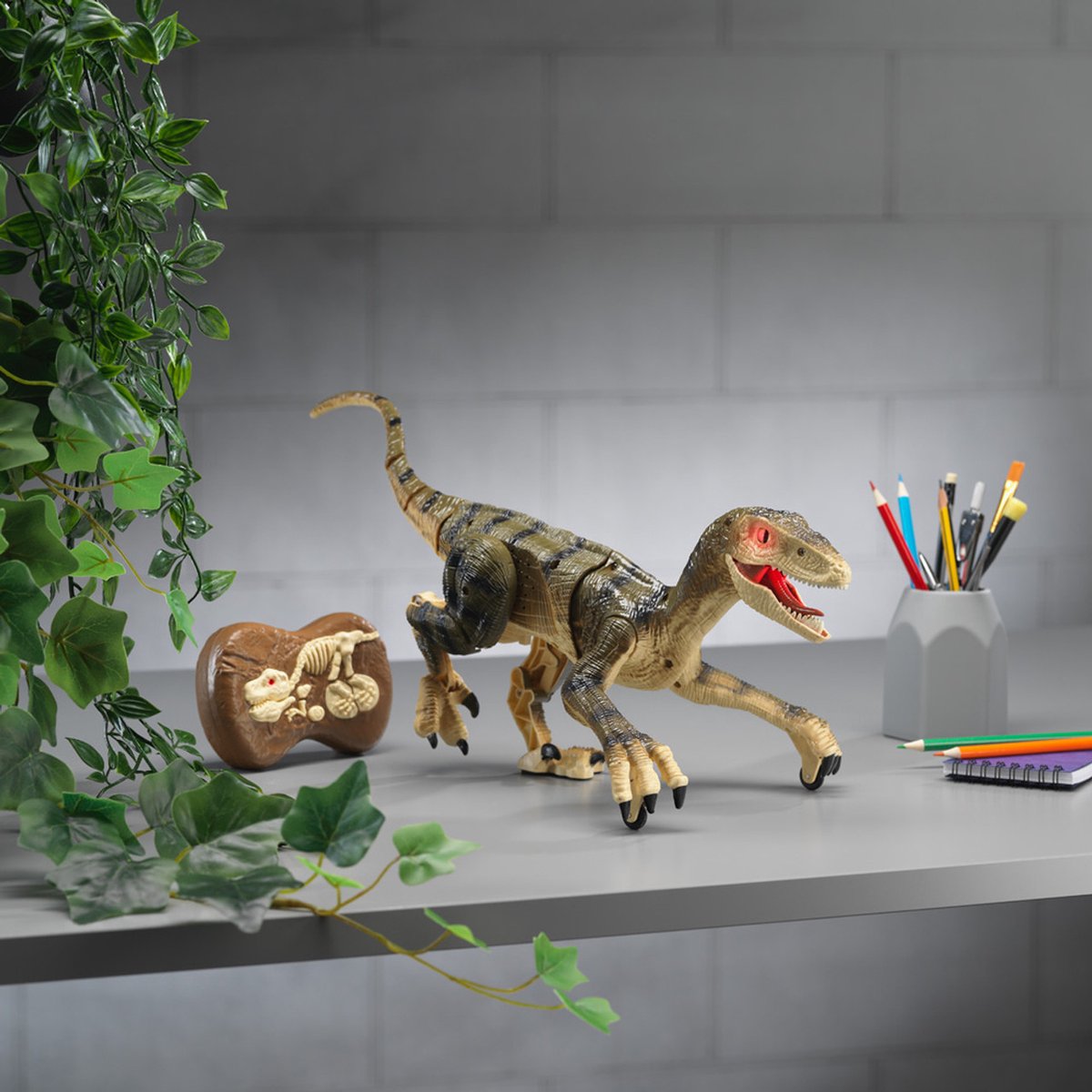 Dinosaure Red5 rc - figurine jouet - vélociraptor télécommandé - jouet dinosaure - dino télécommandé - 88288