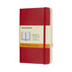 Carnet classique Moleskine - pochette - couverture souple - ligné - rouge