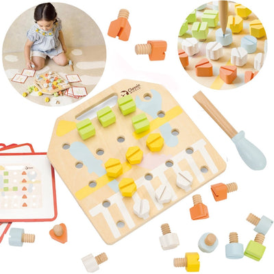 Jeu de coordination du monde en bois du monde en bois classique, 27dlg.