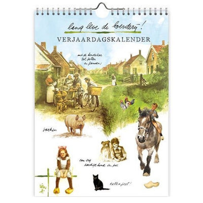 Calendrier d'anniversaire Rien Poortvliet - vive la ferme - 18x25 cm