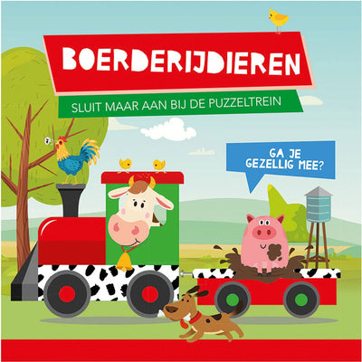 Lantern Publishers Book and Puzzle Train Farm Dieren