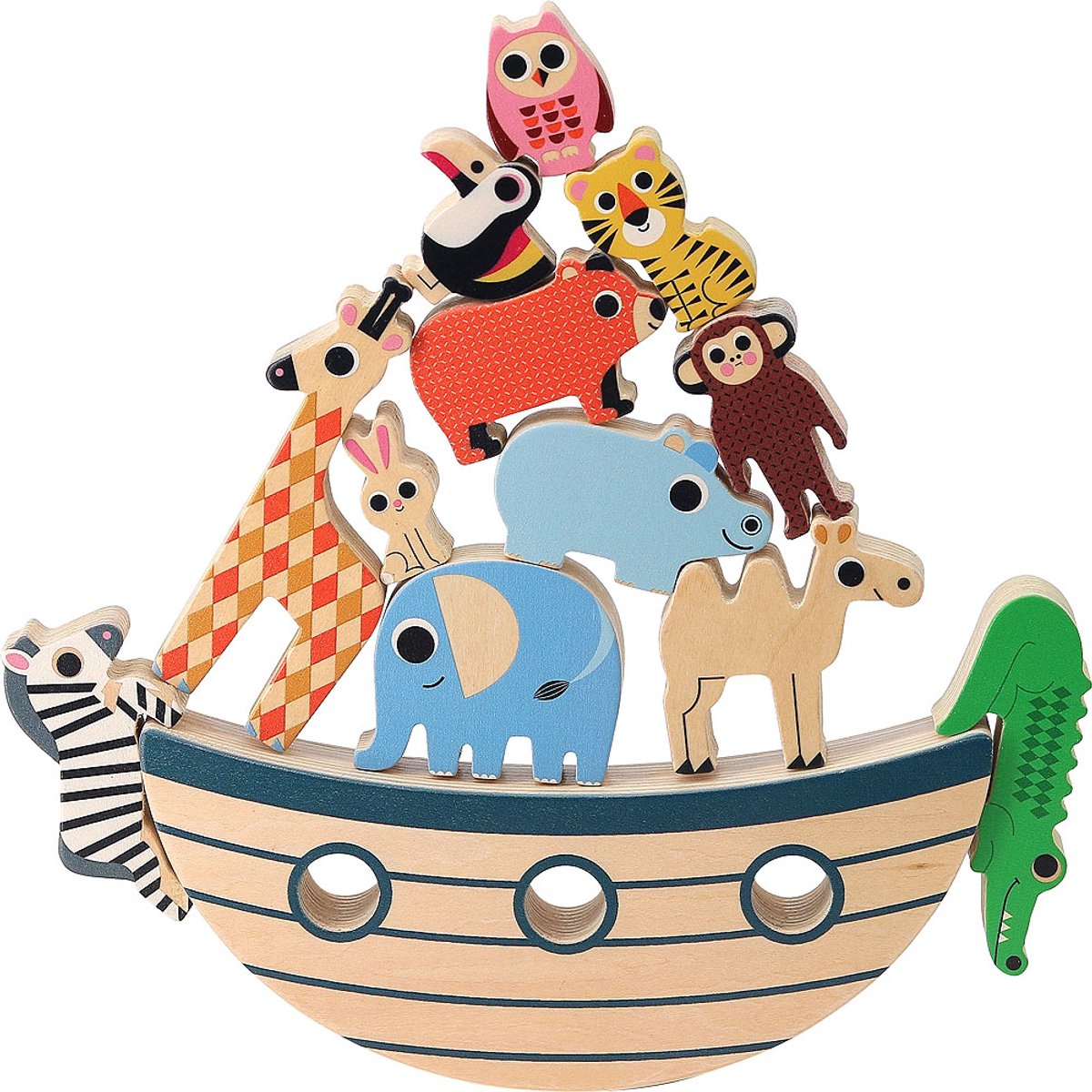 Vilac jeu d'équilibre zoo arche jeu familial en bois inela p.arrhenius.