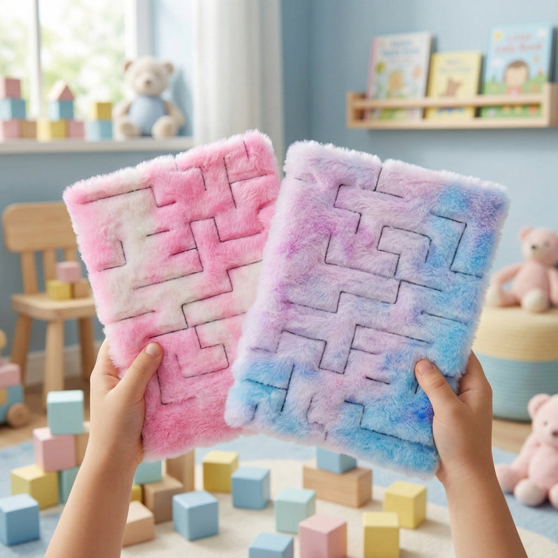 Eddy Toys Labyrinthe moelleux - 58820 - Labyrinthe moelleux avec couche extérieure douce - Jeu de labyrinthe compact - jouet - 33x24 cm - 1 couleur aléatoire