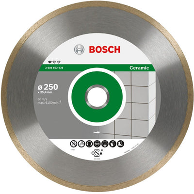 Bosch - disque à tronçonner diamanté standard pour céramique 200 x 25,40 x 1,6 x 7 mm