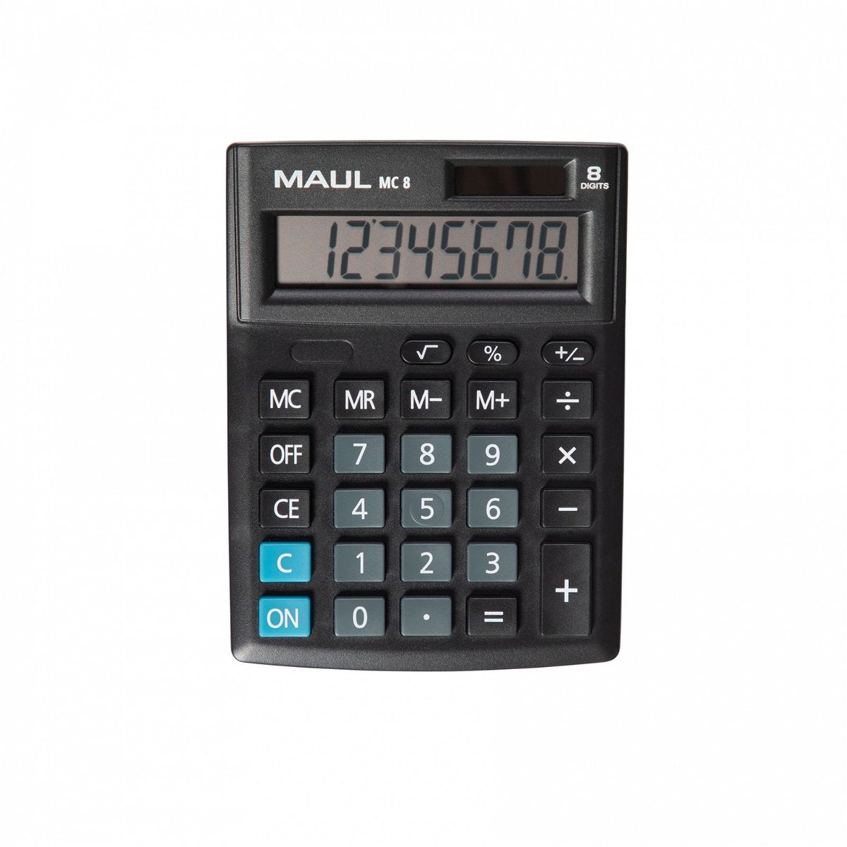 Calculatrice de bureau Maul MC 8 à piles, à énergie solaire noir nombre de positions d'affichage : 8