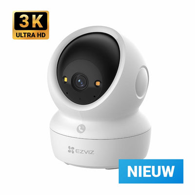 Ezviz h6c g1 3k - caméra de sécurité intérieure - inclinaison panoramique à 360° - mode nuit - caméra pour animaux de compagnie - petcam - détection de mouvement et de son - pas de frais mensuels