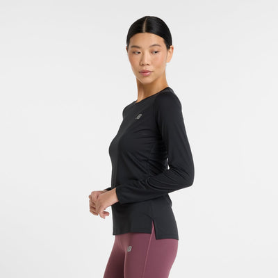 Pull de sport femme manches longues New Balance Sport Core - noir