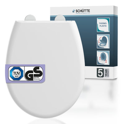Abattant WC Schütte 83310 premium - thermoplastique - frein de chute - amovible - capacité de charge jusqu'à 250 kg - montage par le haut