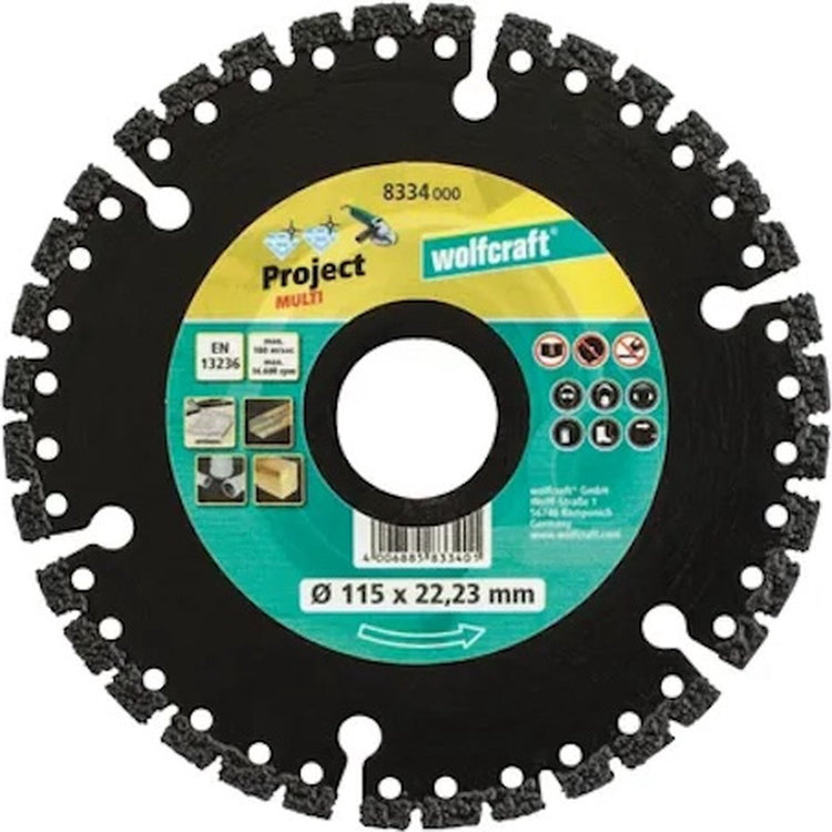 Wolfcraft - disque à tronçonner diamanté ø 115 mm - disque à tronçonner - lame de scie diamantée - 8334000