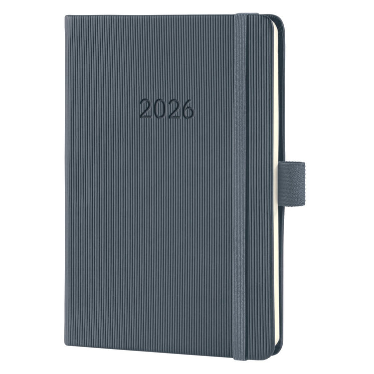 Agenda hebdomadaire Sigel 2026 conceptum - format a6 - gris foncé - couverture rigide - si-c2667