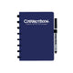 Carnet effaçable Correctbook a5 – carnet réutilisable – bleu nuit – ligné – avec lingette pour stylo – peut être complété par des pages supplémentaires