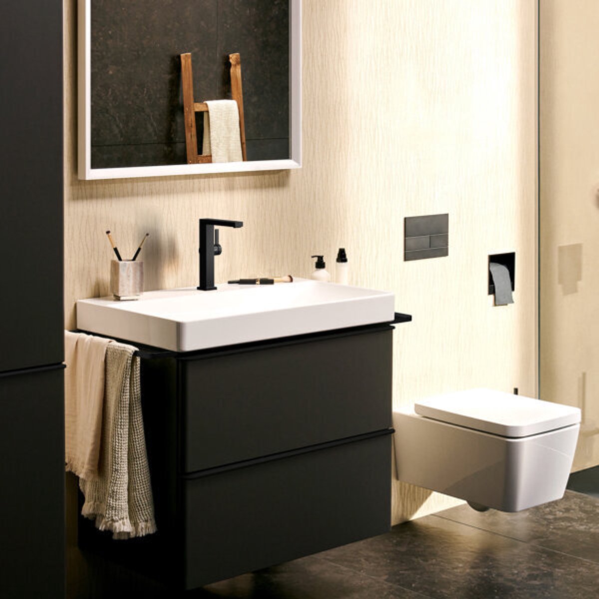 Hansgrohe tecturis e - robinet de lavabo - commande à levier unique - démarrage à froid à économie d'énergie - avec bouchon de vidange - taille 210 mm - bec pivotant - chrome