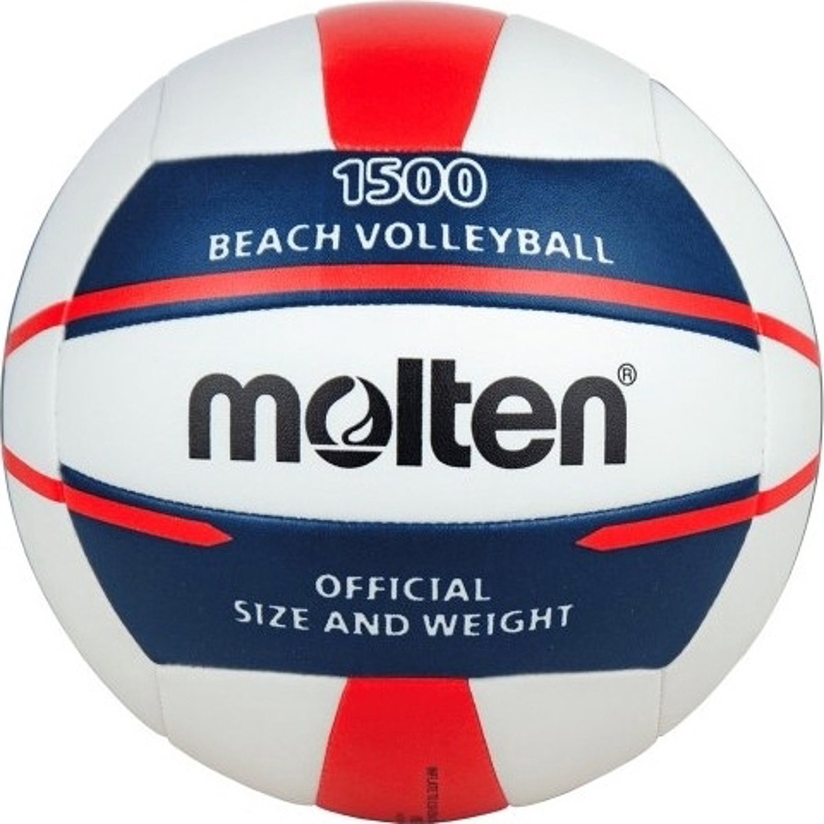 Volley-ball de plage Molten v5b1500 - blanc bleu rouge | taille : 5