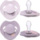 Difrax lovi sucette dynamique - prime - 6 à 18 mois - rose violet clair - 2 pièces