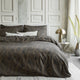 Damai bellezza - housse de couette - satin - 140x200 220 cm - noir + 1 taie d'oreiller 60x70