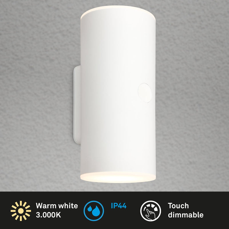 Briloner - lampe d'extérieur - lima - tactile - dimmable par étapes - chargement via USB - batterie rechargeable - protection contre les projections d'eau - 15,5 x 7 x 8 cm - noir