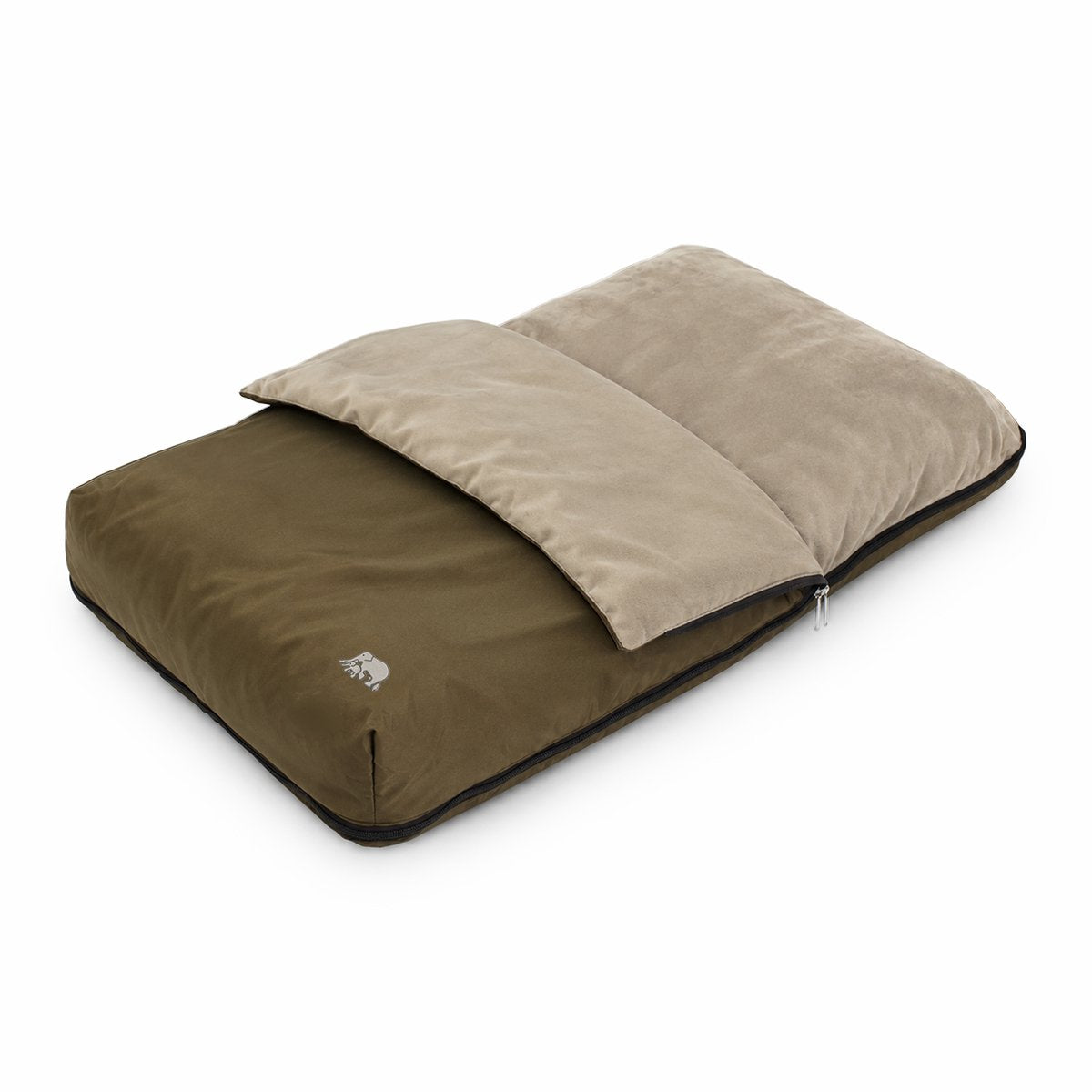Lit d'avion Deryan airtraveller - oreiller de voyage avec matelas - plié de manière compacte - marron