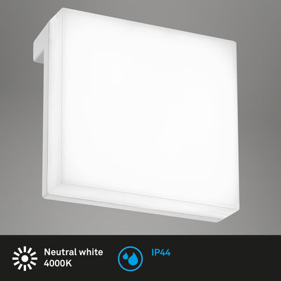 Briloner aniani - lot de 2 lampes miroir - éclairage miroir salle de bain - lumière blanc neutre 4 000k - 6w - 600 lm - chrome - 8x8x3,5 cm