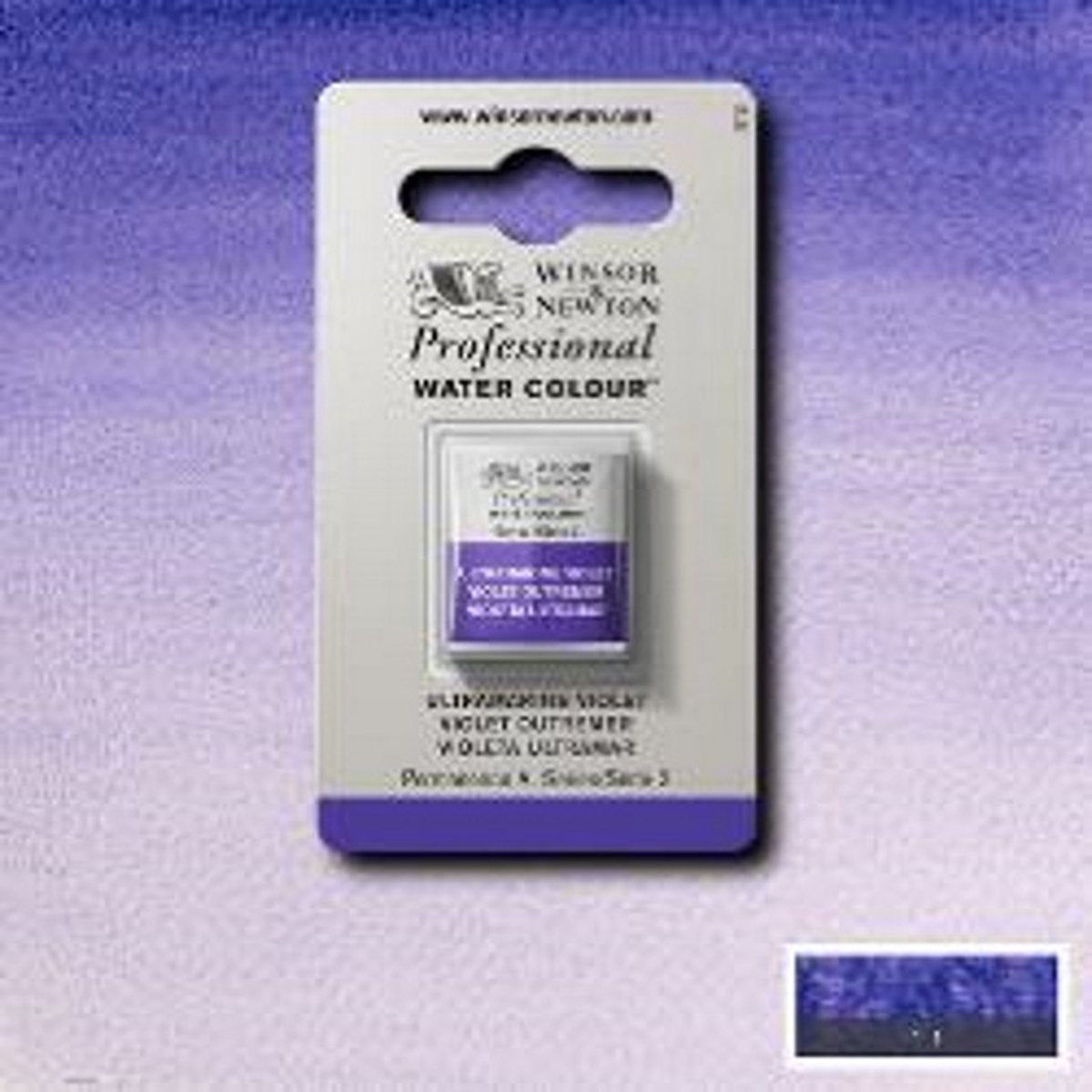 Winsor Newton peinture aquarelle professionnelle demi-tasse violet outremer
