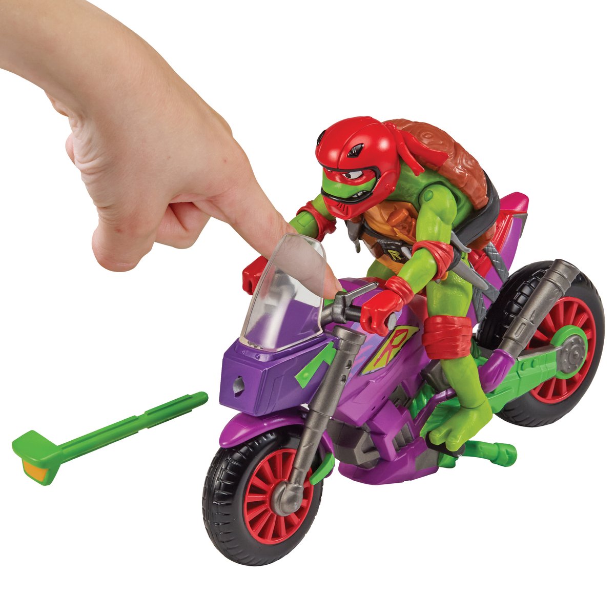 Tortues Ninja mutantes adolescentes - véhicule avec figurine - cycle dragon violet avec raphaël
