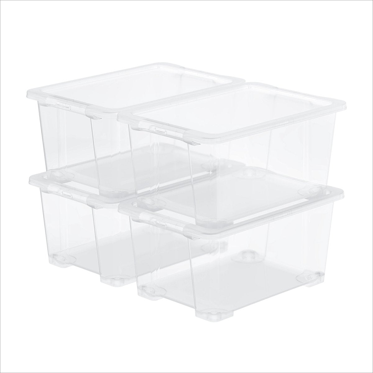 Boîte de rangement Rotho Core Basic - lot de 4 - empilable - 44 litres