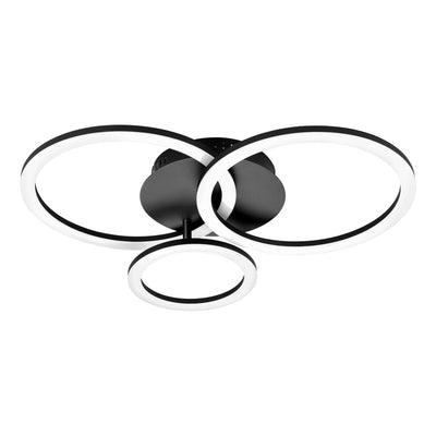 Plafonnier intelligent Eglo connect.z parrapos-z - 54,5 cm - noir et blanc - lumière blanche orientable - dimmable - zigbee