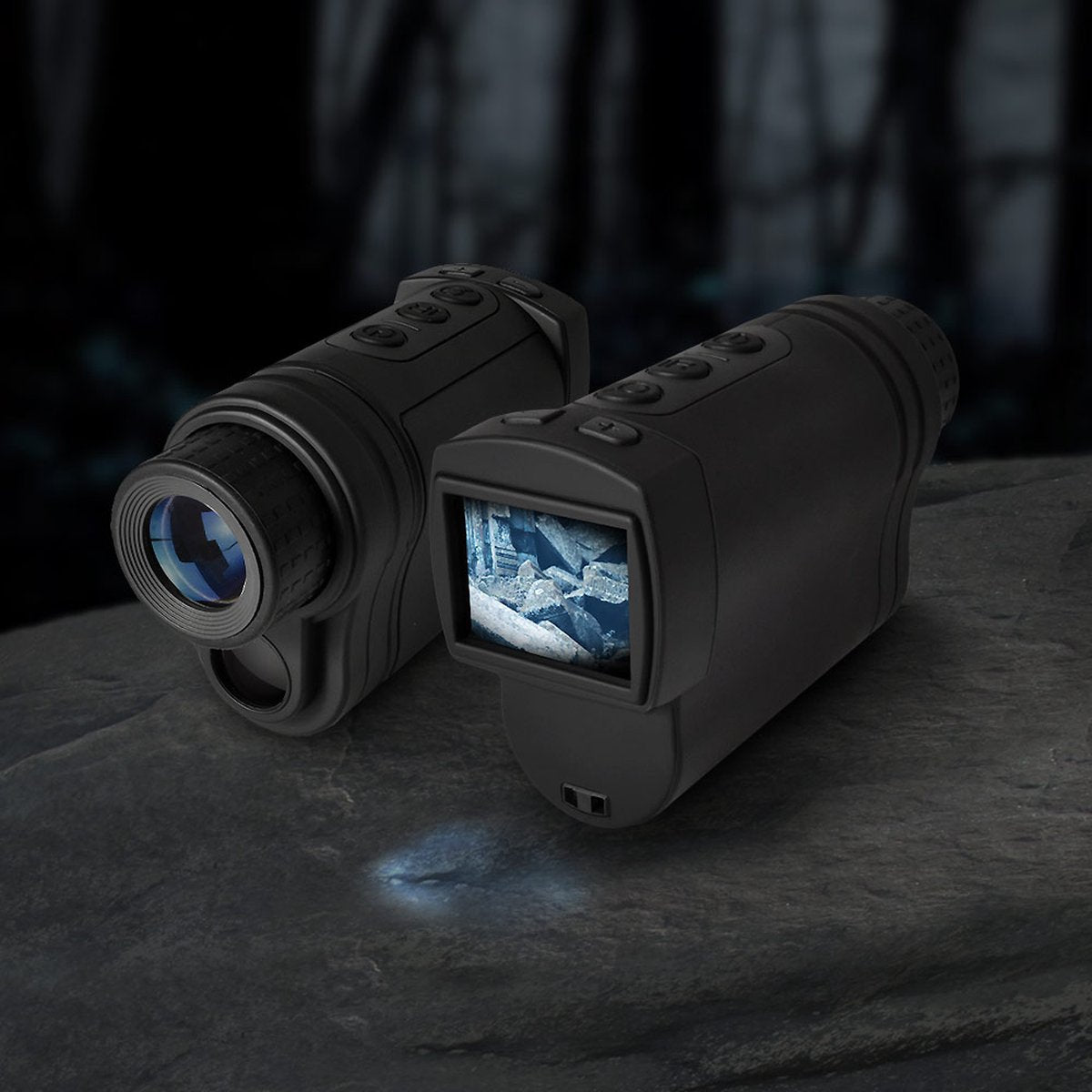 Vision nocturne Mikamax picco - monoculaire de vision nocturne infrarouge avec écran LCD - jumelles compactes - vision nocturne jusqu'à 400 mètres