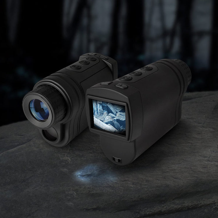 Vision nocturne Mikamax picco - monoculaire de vision nocturne infrarouge avec écran LCD - jumelles compactes - vision nocturne jusqu'à 400 mètres