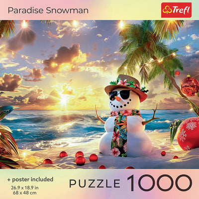 Trefl puzzle 1000 pièces puzzle d'hiver bonhomme de neige paradis.