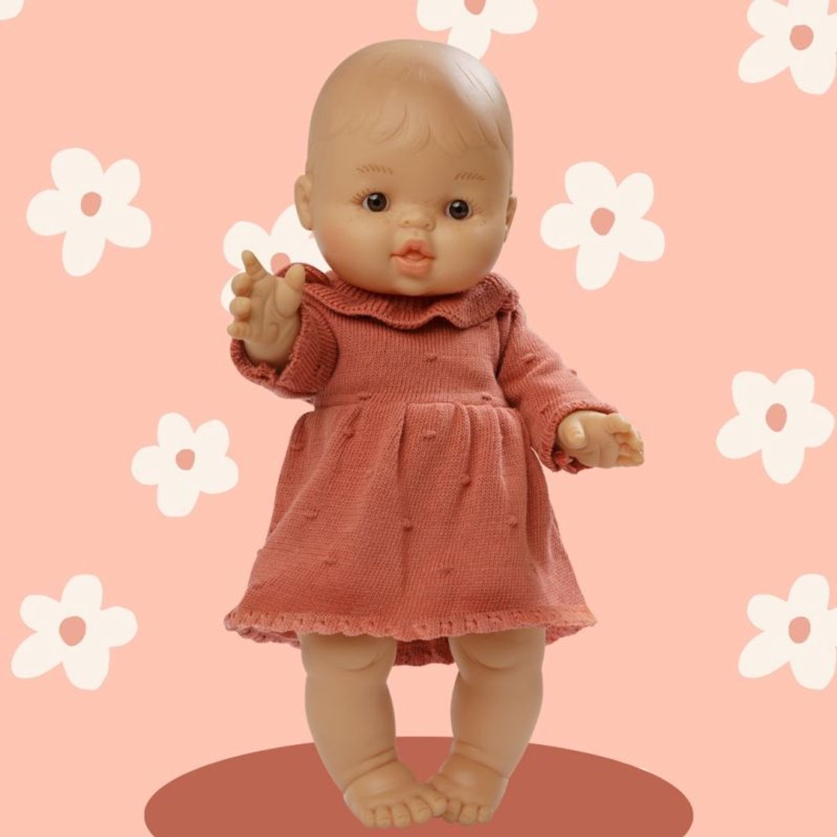 HELSS DOLLS TRICHING Robe Peach, 28-35 cm