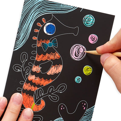 Ooly - gribouillage à gratter - mini - poisson amical
