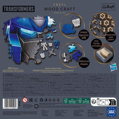 Trefl puzzle en bois transformateurs optimus prime 500+5 pièces fsc.
