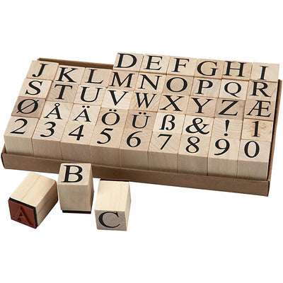 Creativ Company Wooden Stamp Set, 45dlg.