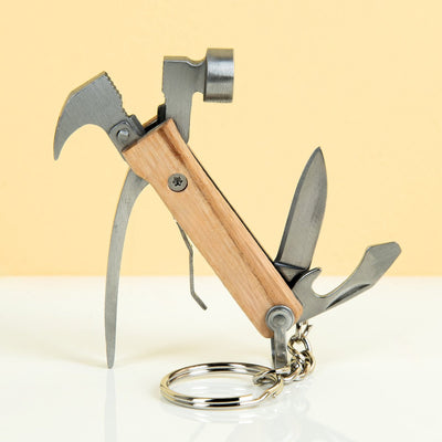 Kikkerland Mini marteau 7 en 1 - bois - extérieur - outils