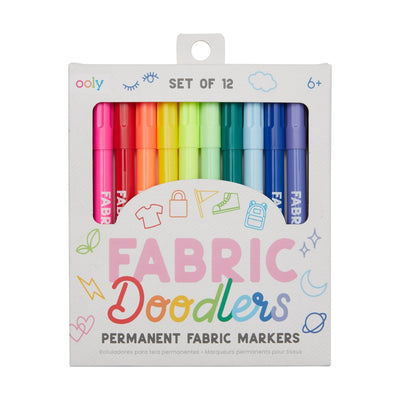 Ooly - doodlers en tissu - 12 feutres pour décorer vos vêtements !