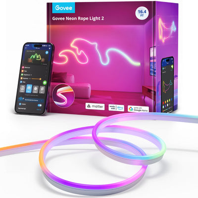 Bande LED néon intelligente Govee blanche 5m matière rgbic - flexible