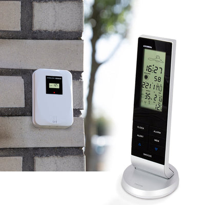 Alecto ws-1150 - station météo professionnelle avec capteur extérieur sans fil - noir