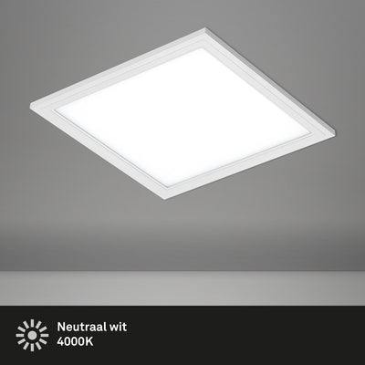 Briloner simple - plafonnier LED - panneau de plafonnier - lumière blanc neutre 4 000 k - 1 300 lm - 12w - 29,5 x 29,5 cm - blanc