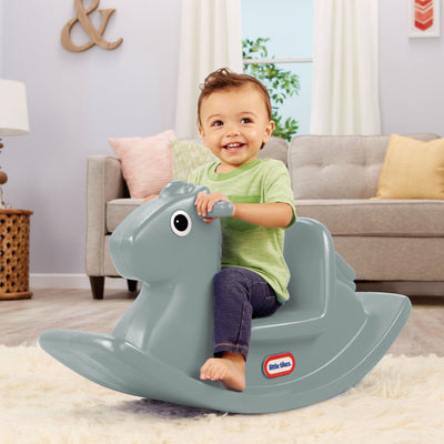 Little Tikes - cheval à bascule - balançoire balançoire - balançoire pour intérieur et extérieur - gris
