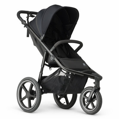 Poussette de course Deryan Bolt - poussette de jogging - moustiquaire - noir