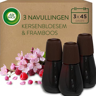 Désodorisant brume essentielle Air wick - fleur de cerisier - 3 recharges