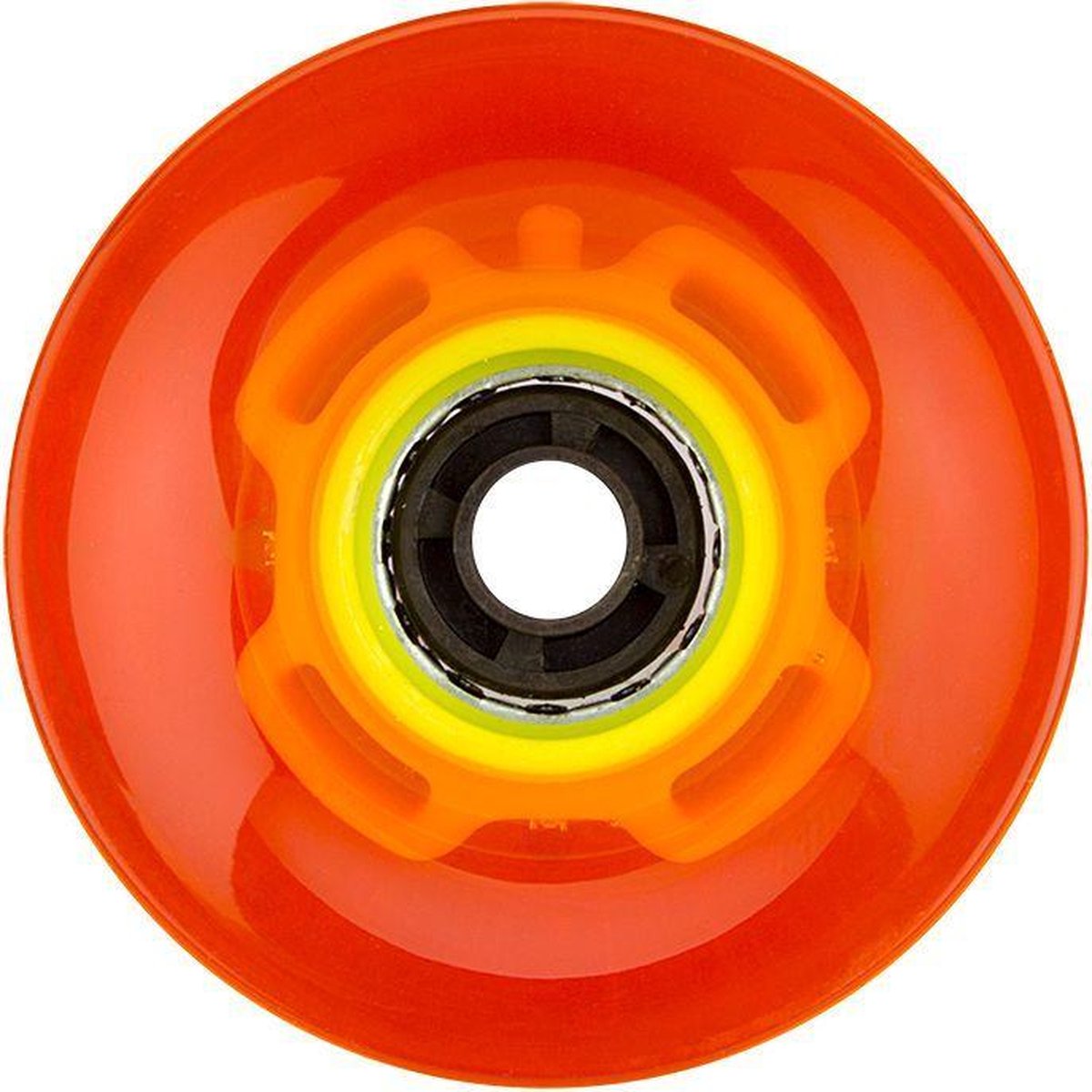 Nijdam Roues LED pour planche flip grip - 60 x 45 mm - orange fluo jaune fluo