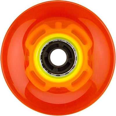 Nijdam Roues LED pour planche flip grip - 60 x 45 mm - orange fluo jaune fluo