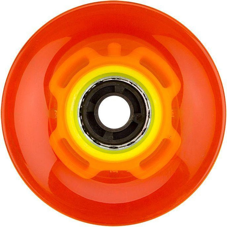 Nijdam Roues LED pour planche flip grip - 60 x 45 mm - orange fluo jaune fluo